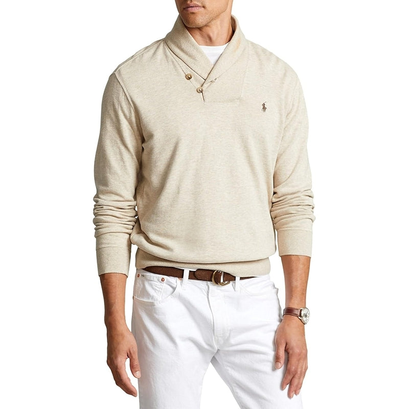 Shawl Neck Estate Long Sleeve Rib Sweater