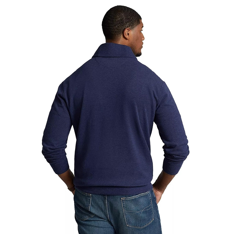 Shawl Neck Estate Long Sleeve Rib Sweater