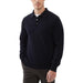 Kallspin Cotton Knit Polo Sweater Classic Casual Long Sleeve