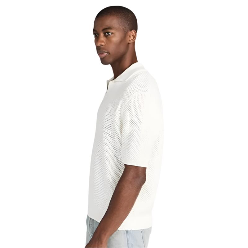 Open Weave Polo T Shirt