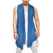 Ruffle Shawl Collar Cardigan Sleeveless Open Front Kimono Vest
