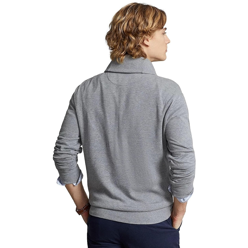 Shawl Neck Estate Long Sleeve Rib Sweater