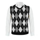 Argyle Sweater Vest Sleeveless V Neck Knit Pullover