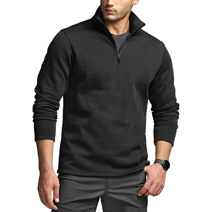 Cqr Thermal Fleece Quarter Zip Sweater Outdoor Lightweight Pullover
