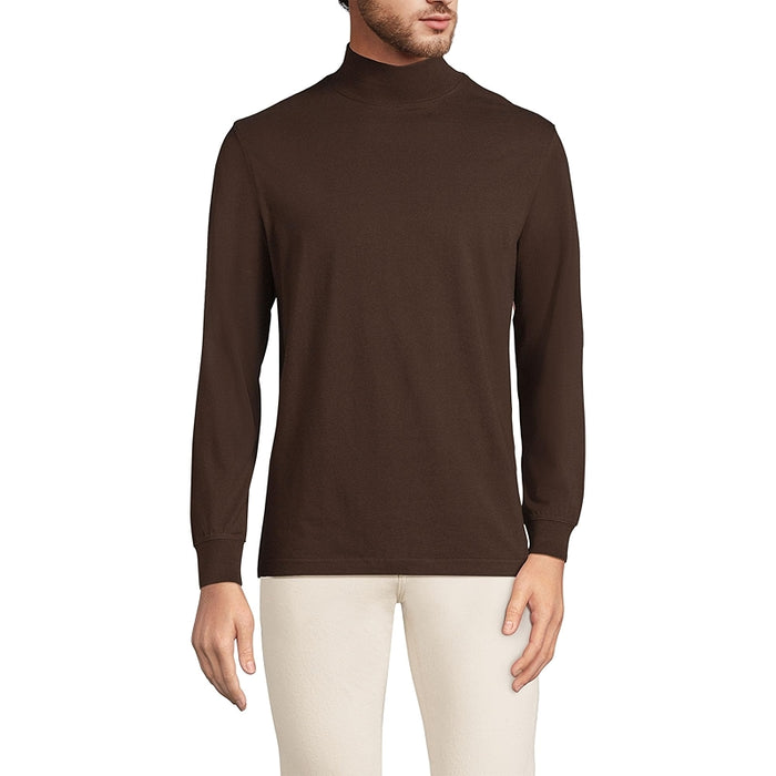 Super T Cotton Blend Mock Turtleneck