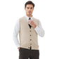 Kallspin Sweater Vest Wool Blend V Neck Button Sleeveless Cardigan