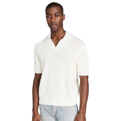 Open Weave Polo Sweater