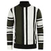 Vintage Stripes Pullover Stand Collar Mockneck Jumper Sweater