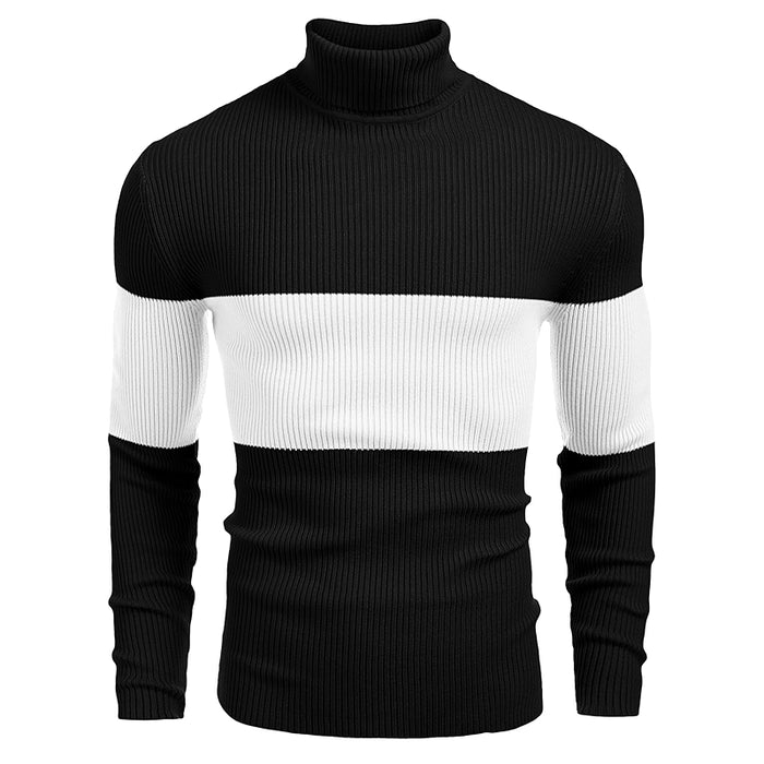 Ribbed Pattern Long Sleeves Knitted Pullover