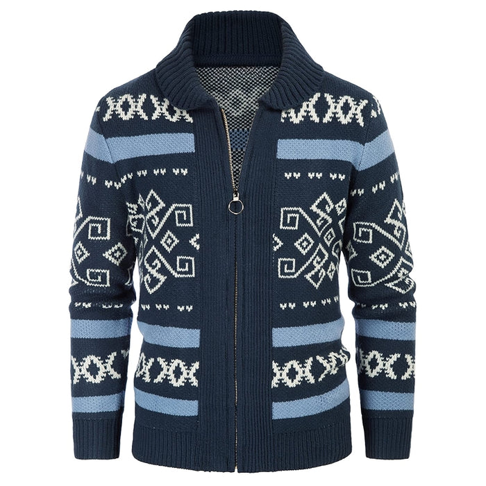 Casual Geometric Patterns Knitted Cardigan