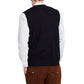 Kallspin Sweater Vest Wool Blend V Neck Button Sleeveless Cardigan