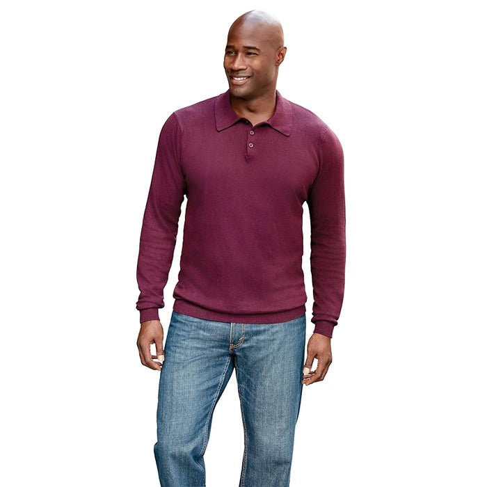 Kingsize Big And Tall Lightweight Polo Sweater