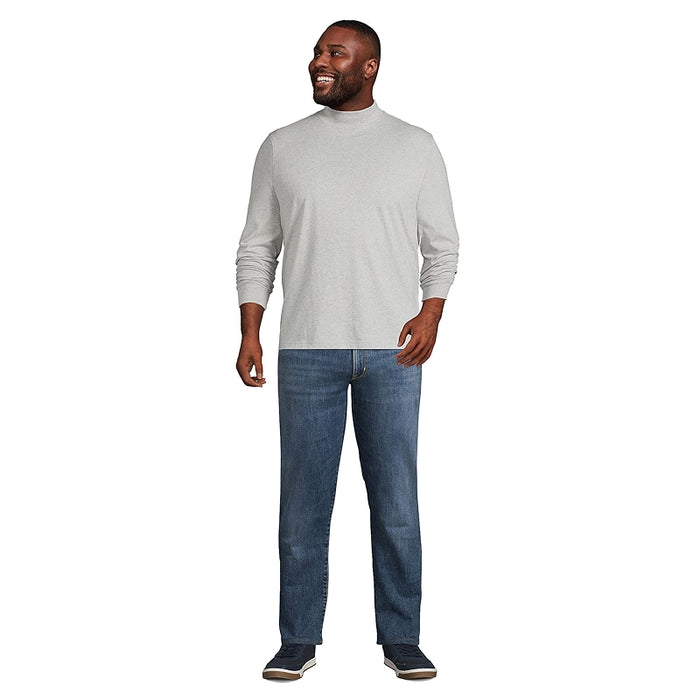 Super T Cotton Blend Mock Turtleneck