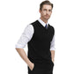 V Neck Sweater Vest Cable Knitted Pullover