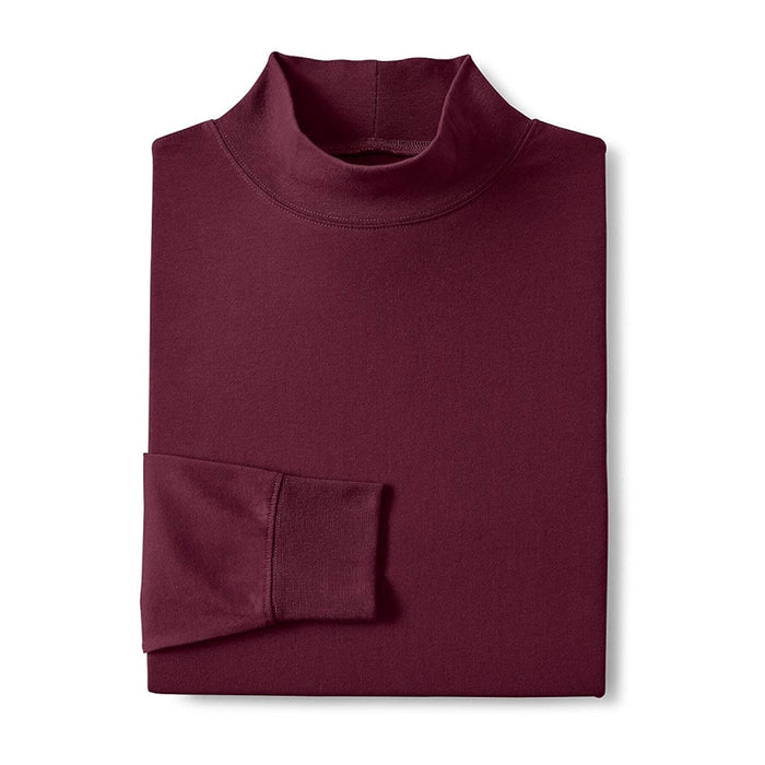 Super T Cotton Blend Mock Turtleneck