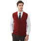 Kallspin Sweater Vest Wool Blend V Neck Button Sleeveless Cardigan