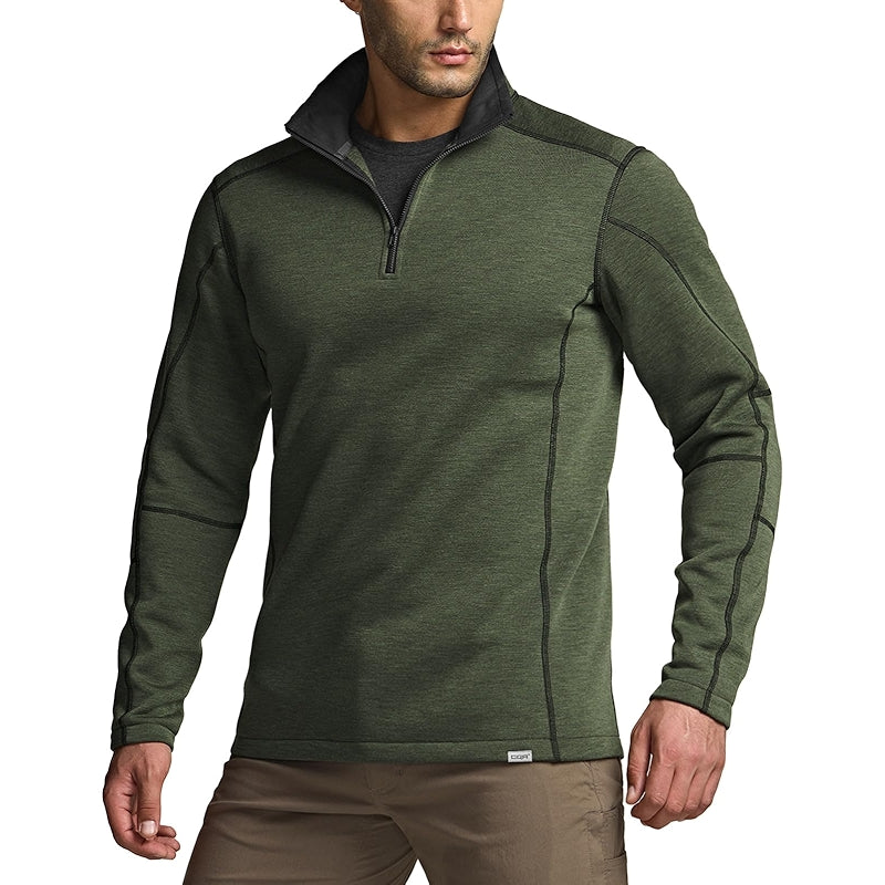 Cqr Thermal Fleece Quarter Zip Sweater Outdoor Lightweight Pullover