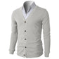 Casual Slim Fit Cardigan With V Design