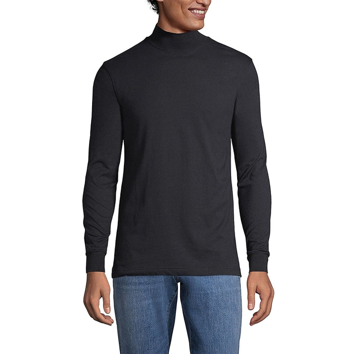 Super T Cotton Blend Mock Turtleneck