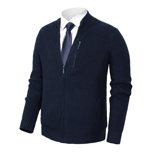 Slim Fit Ribbed Knit Cardigan