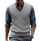 V Neck Sweater Vest Cable Knitted Pullover