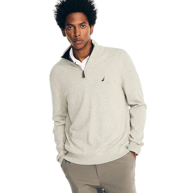 Men Pullover With Zipper Closure