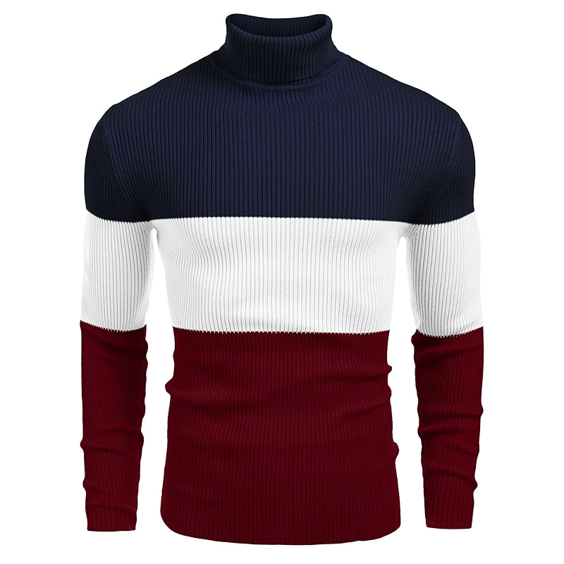 Ribbed Pattern Long Sleeves Knitted Pullover