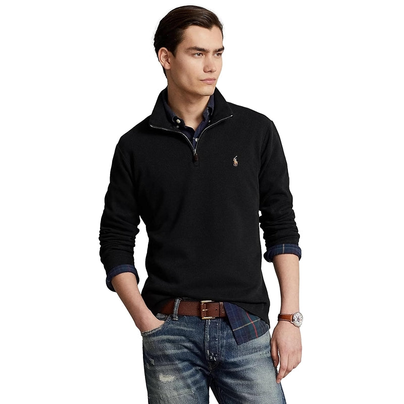 Classic Estate Rib Quarter Zip Pullover Sweater