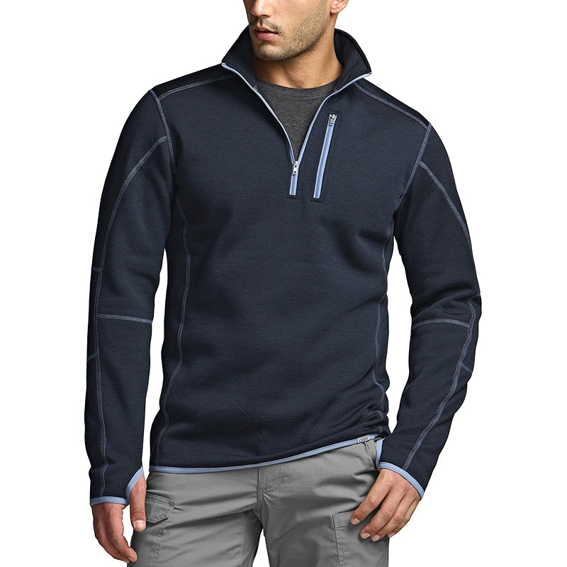 Cqr Thermal Fleece Quarter Zip Sweater Outdoor Lightweight Pullover