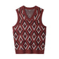 V Neck Knitted Sweater Sleeveless Pullover Knitwear Vest