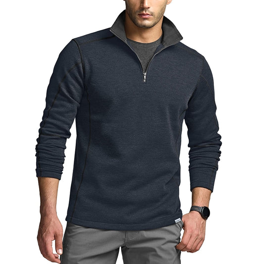 Cqr Thermal Fleece Quarter Zip Sweater Outdoor Lightweight Pullover