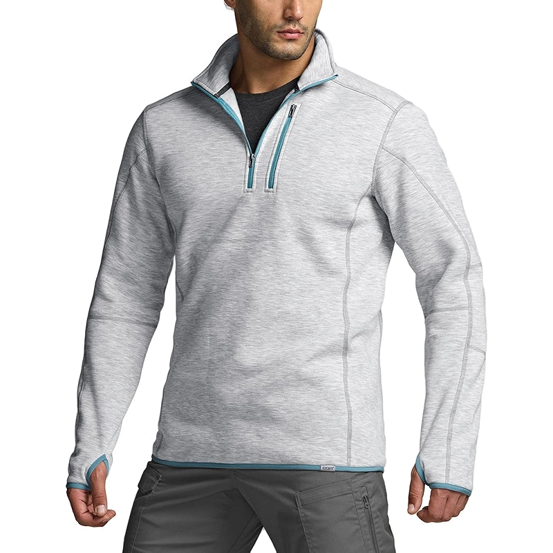 Cqr Thermal Fleece Quarter Zip Sweater Outdoor Lightweight Pullover