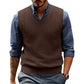 V Neck Sweater Vest Cable Knitted Pullover