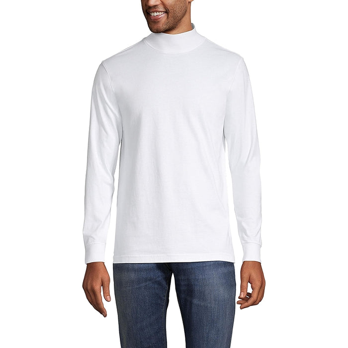 Super T Cotton Blend Mock Turtleneck