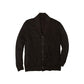 Solid Colored Ribbed Design Shawl Collar Cardigan