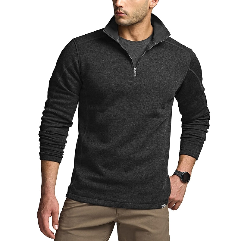 Cqr Thermal Fleece Quarter Zip Sweater Outdoor Lightweight Pullover