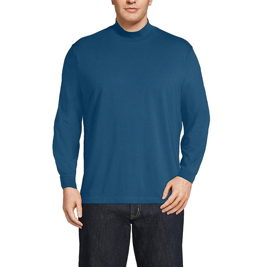 Super T Cotton Blend Mock Turtleneck