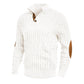 Cable Knit Pullover Sweater Casual Long Sleeve Stand Collar