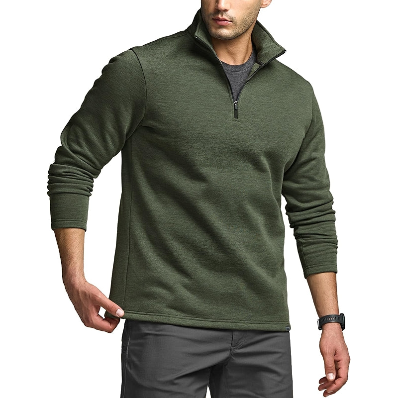 Cqr Thermal Fleece Quarter Zip Sweater Outdoor Lightweight Pullover