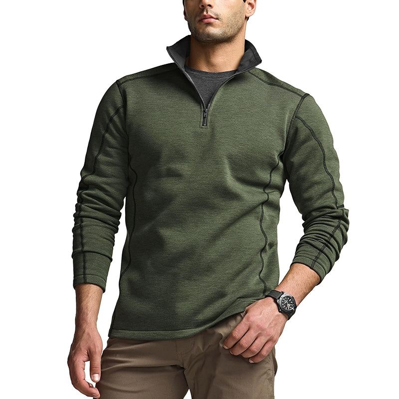 Cqr Thermal Fleece Quarter Zip Sweater Outdoor Lightweight Pullover