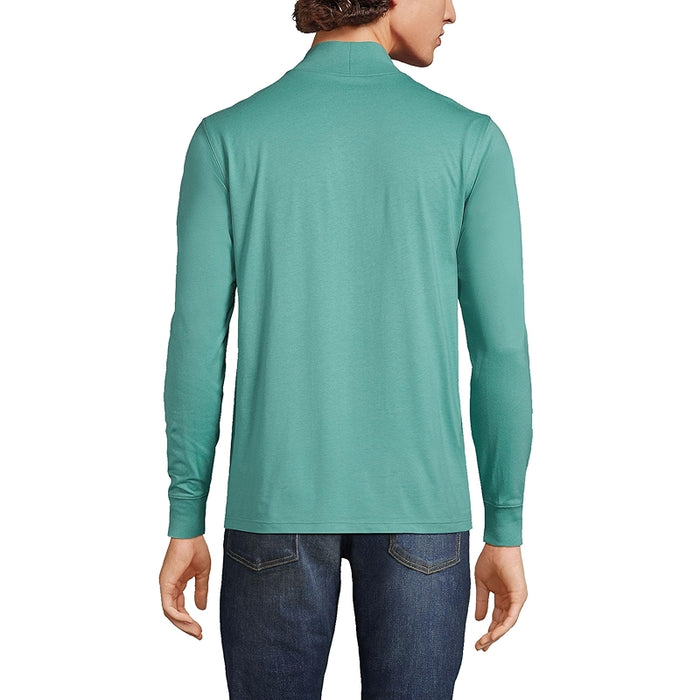 Super T Cotton Blend Mock Turtleneck