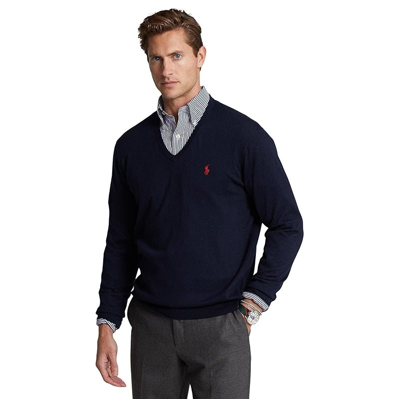 Cotton V Neck Sweater