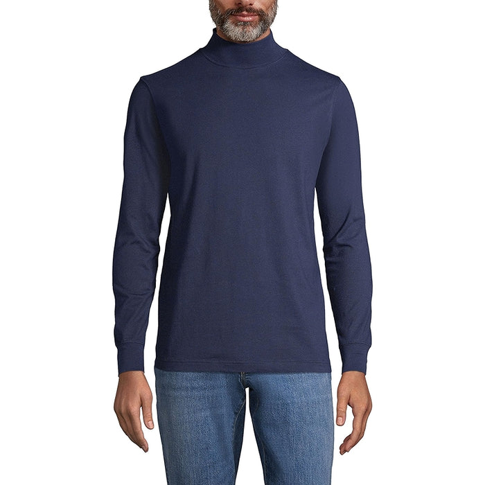 Super T Cotton Blend Mock Turtleneck