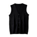 Sweater Vest V Neck Sleeveless Knitted Cardigan