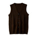 Sweater Vest V Neck Sleeveless Knitted Cardigan