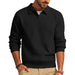 V Neck Pullover Sweater Long Sleeve Cable Knit Textured Sweater