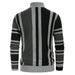 Vintage Stripes Pullover Stand Collar Mockneck Jumper Sweater