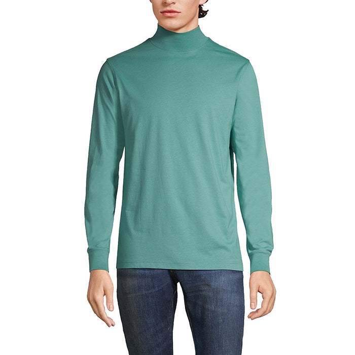 Super T Cotton Blend Mock Turtleneck