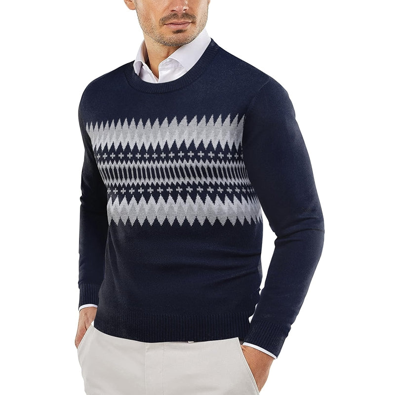 Slim Fit Pullover With Crew Design