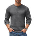 Henley Knit Sweater Long Sleeve Button Pullover Casual